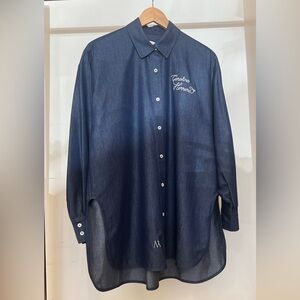 Miron Crosby x Carolina Herrera Women’s Dark Blue Denim Button Down Shirt
